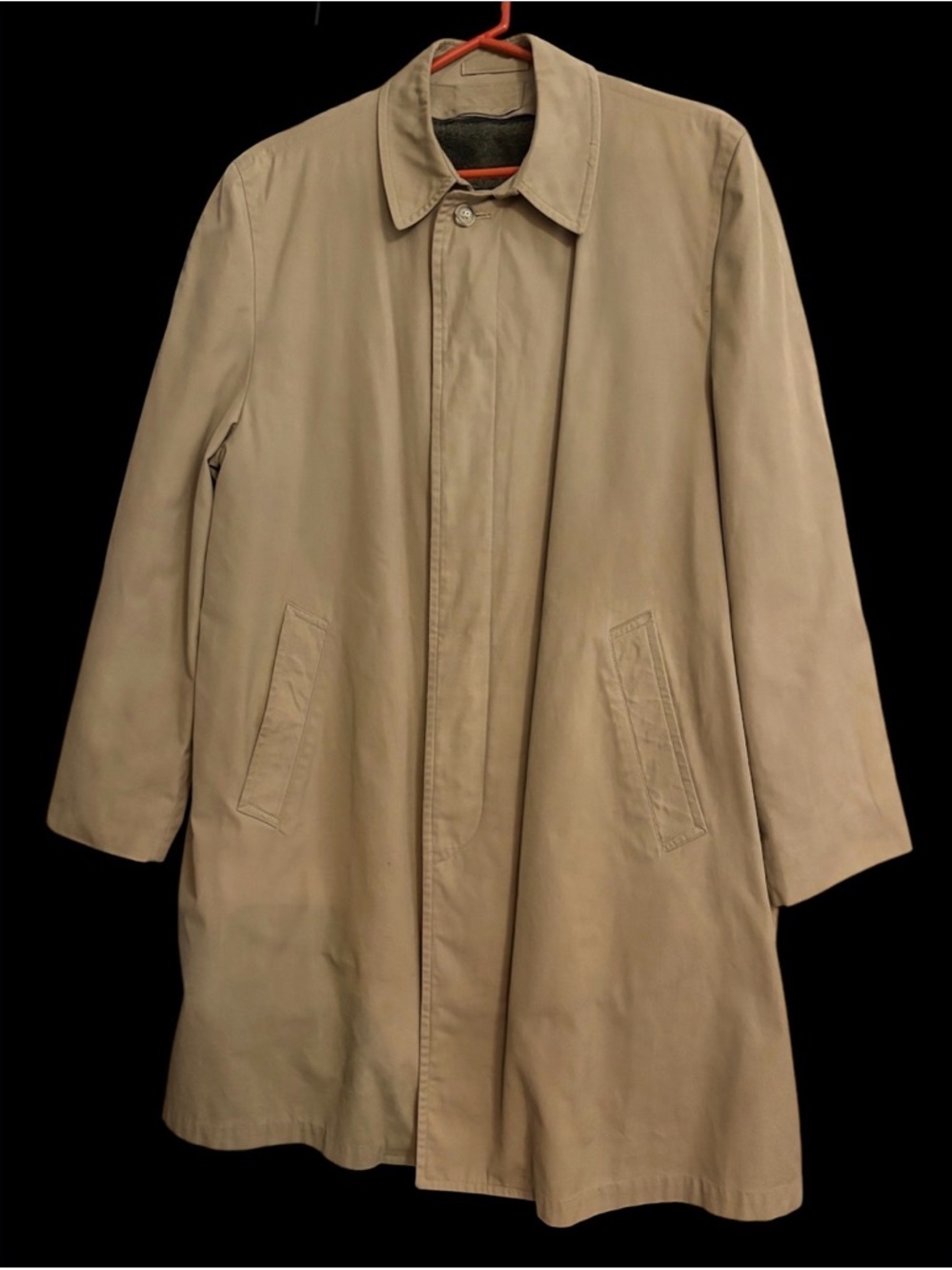 London Fog Men’s Tan Trench Coat with a Removable Faux Fur Lining